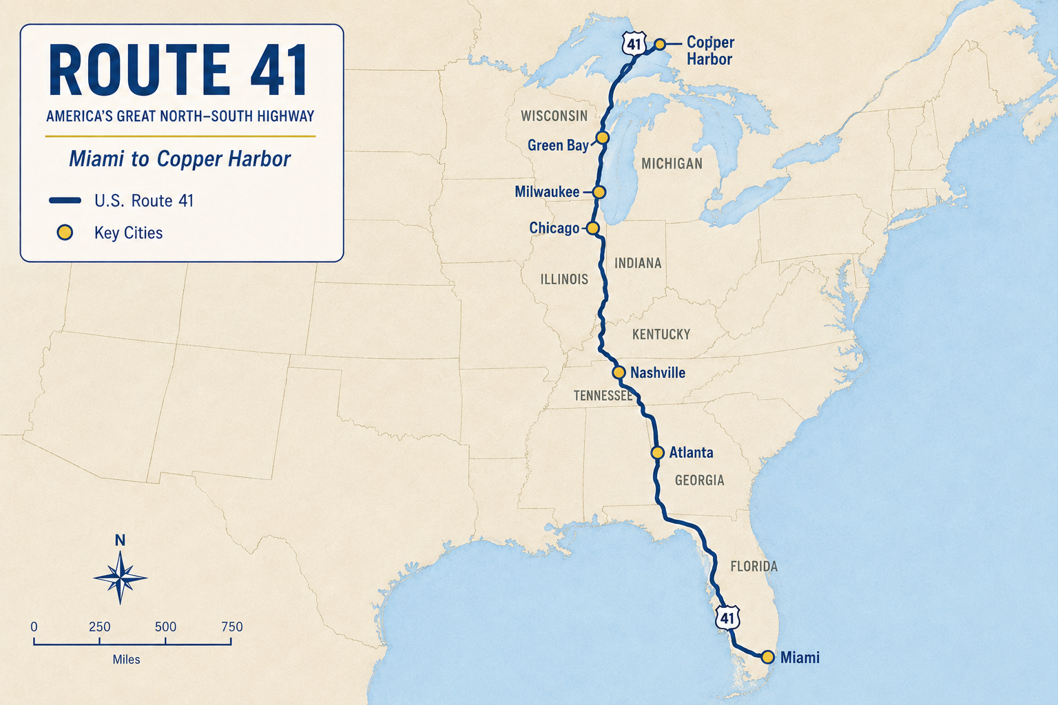 Route 41 Gulf Coast corridor context for Venice, Florida.