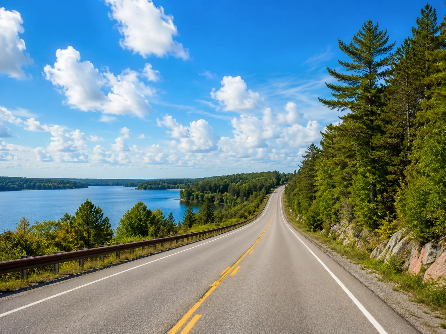 Northern lake-country scene for the Chicago to Copper Harbor trip.