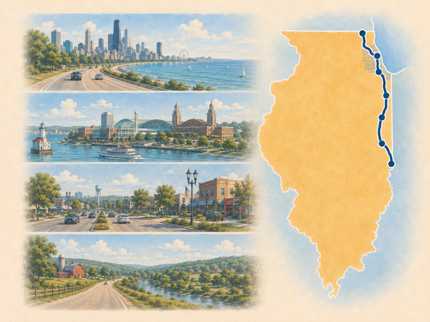 Illinois route landscape.