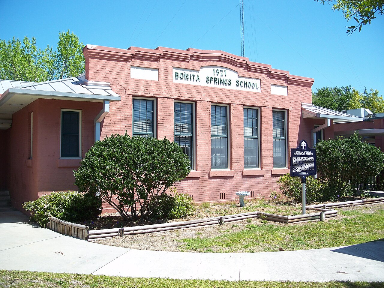 Historic Bonita Springs School in Bonita Springs, Florida, near the older Old 41 downtown layer.