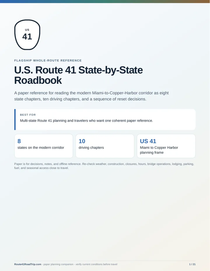 Cover of the US Route 41 State-by-State Roadbook.
